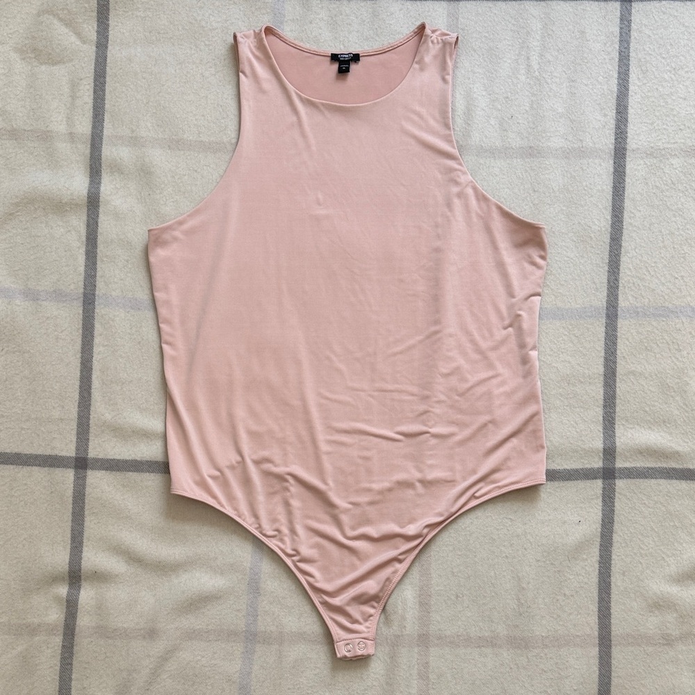 Express Body Countour Rose Pink Sleeveless Bodysuit size Extra Large